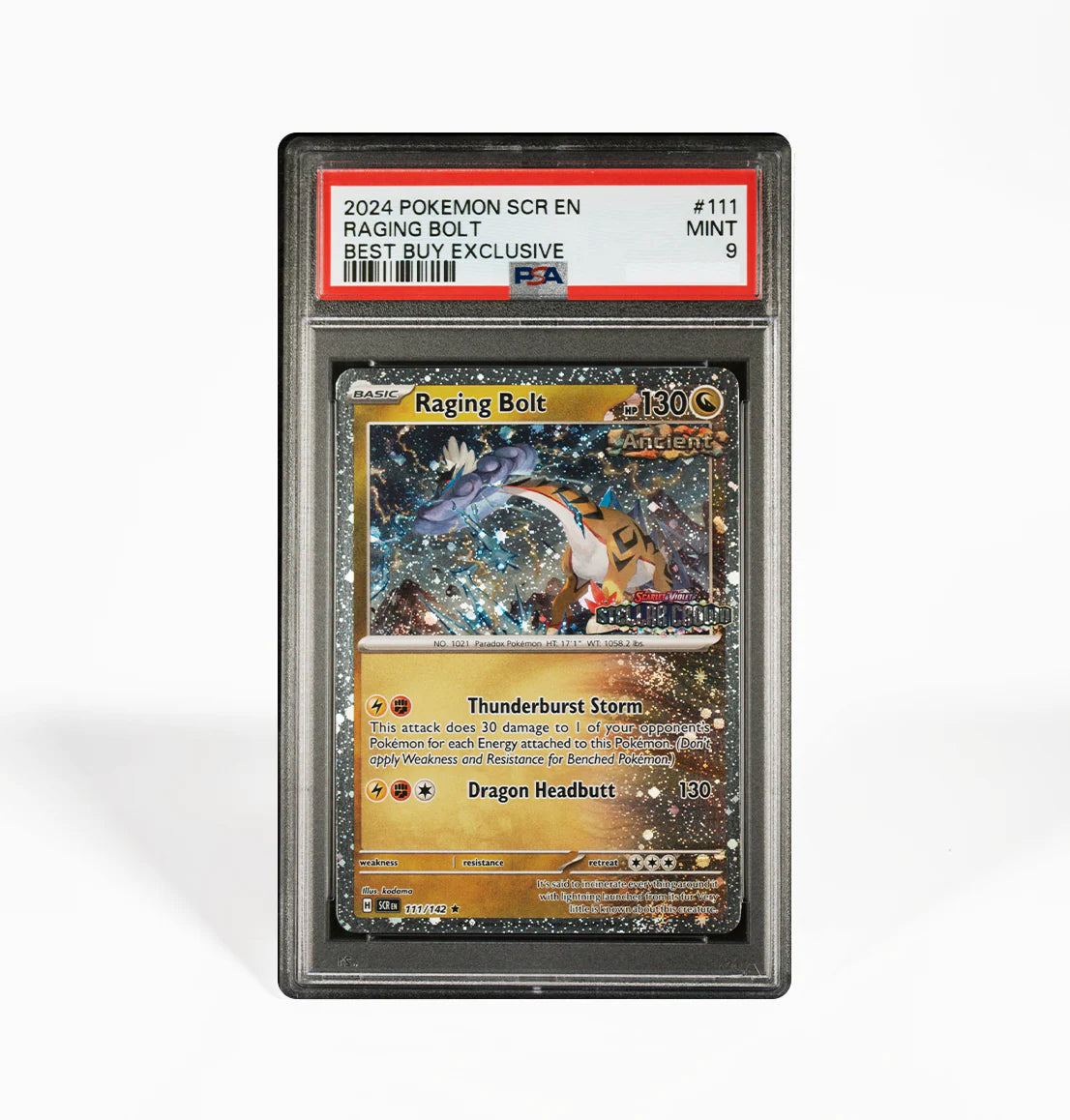 Pokemoin Single - 2024 SCR EN RAGING BOLT BEST BUY EXCLUSIVE MINT 9