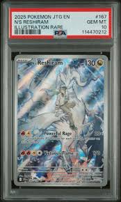 Pokemon Single - 2025 JTG EN N'S RESHIRAM ILLUSTRATION RARE GEM MINT 10