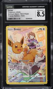 Pokemon Single -2022 BRILLIANT STARS TG11 EEVEE HOLOGRAPHIC TRAINER GALLERY 8.5