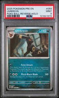 Pokemon Single - 2025 PRE EN UMBREON POKE BALL REVERSE HOLO MINT 9