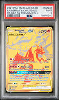 POkemon Single - 2021 P.M SM BLAVK STAR FA/RSHRM & CHARZRD .GX PR-&C GX PREMIUM COLL. MINT 9