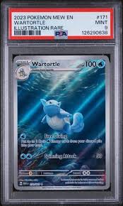 Pokemon Single - 2023 MEW EN WARTORTLE ILLUSTRATION RARE MINT 9