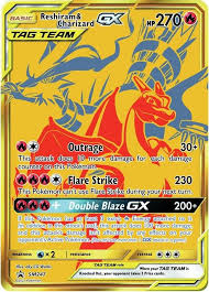 Pokemon Single - RESHIRAM & CHARIZARD GX SM247 PROMO