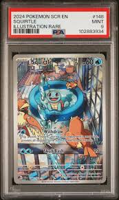 pokemon Single - 2024 SCR EN SQUIRTLE ILLUSTRATION RARE MINT 9
