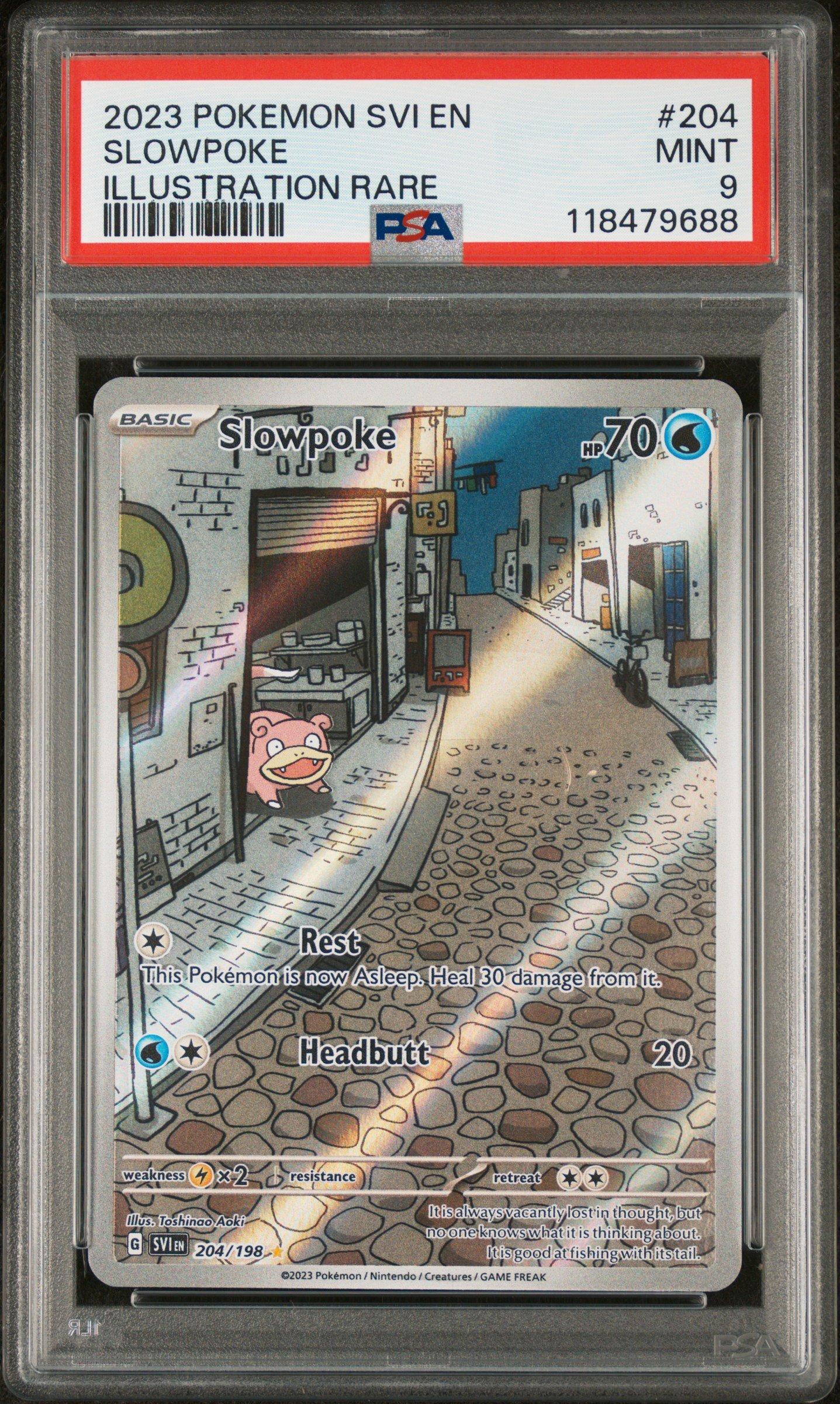 Pokemon Single - 2023 SVI EN SLOWPOKE ILLUSTRATION RARE MINT 9